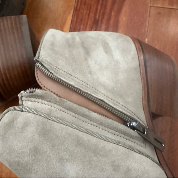 Sam Edelman 'Petty' Taupe Grey Suede Ankle Boots Booties Size 10 - Picture 14 of 16